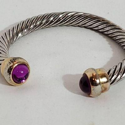 Cable Bracelet With Stone