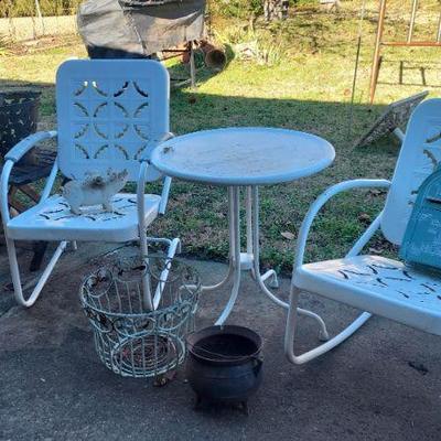 Metal out door chairs