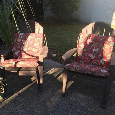 pair of Andirondack style chairs $22