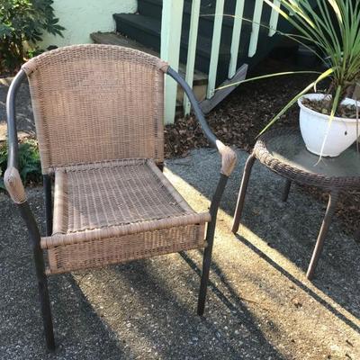 pair of chairs $35
round table $16