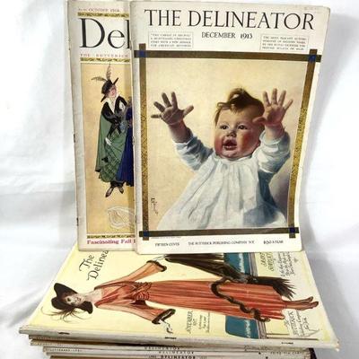 BIHY234 Antique/Vintage Delineator Magazines	1900's Delineator magazines from different years. Please look at pictures for conditions of...