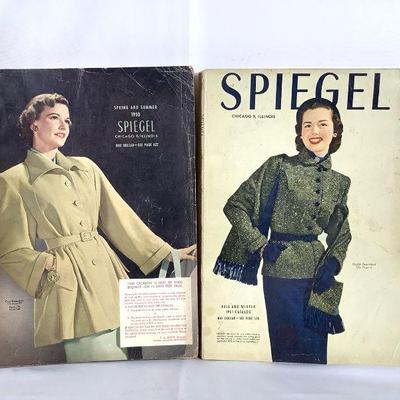 BIHY201 Vintage Spiegel Catalogs	1950 Spring & Summer Spiegel Catalog. Also a 1951 Fall & Winter Catalog. Both backings seam to...