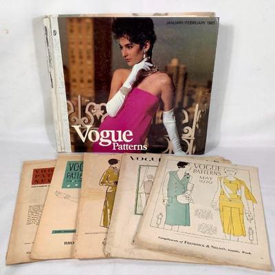 BIHY225 Vintage Vogue Pattern Books	1985 January/February Vogue Pattern hard cover book. Has some bend pages and some wear. Also has some...