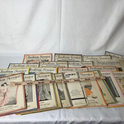 BIHY814 1920s-1930s Fashion Service Magazine	28 issues of fashion service magazine, from the women's institute of domestic studies....