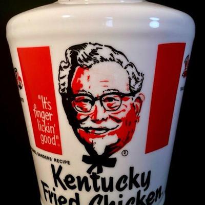 BIHY910 Vintage Kentucky Fried Chicken Light Shade	1969 Kentucky Fried Chicken white glass shade for ceiling light fixture.
