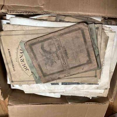 BIHY923 Large Box Of Antique Periodicals & Papers	Box full of 1800 & early 1900â€™s flyers, brochures, newspapers,...