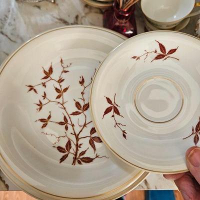 Beautiful service for 8. Dinner Plates, dessert plates,  salad plates,  saucers, and cups.  No chips.  Like new condition. Taking offers...