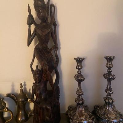 Hand carved statue