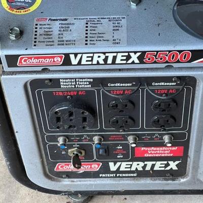 Coleman 5500 watt Vertex generator