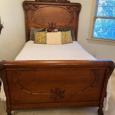 Victorian high back bed