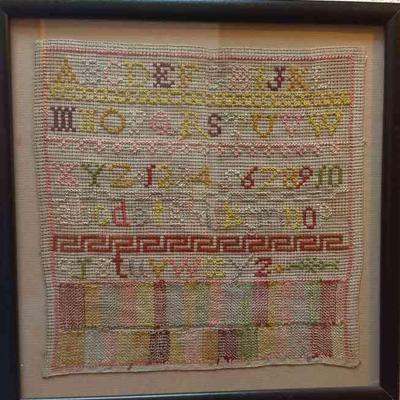 Antique Needlework Sampler