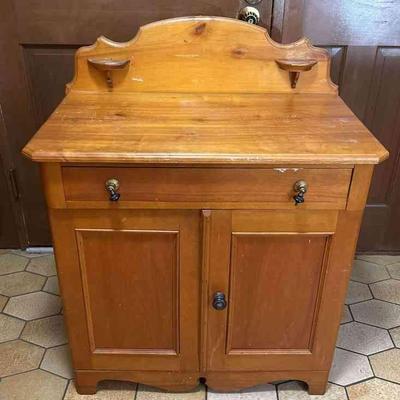 Antique Commode with Candle Shelf Stand