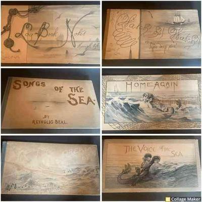 Antique Illustrated Poetry Books Lulu Mae Walker Elisabeth Little & Reynolds Beal