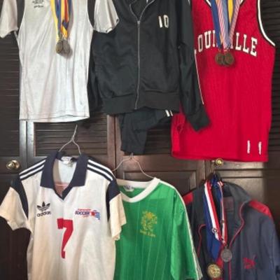 retro Jerseys and medals 