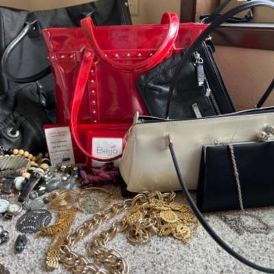 Purses and costume jewelry 