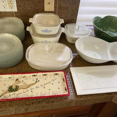 CORNING WARE SOLD 
CHRISTMAS TRAY SOLD