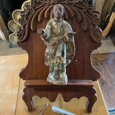 Polychrome saint (easel separate)