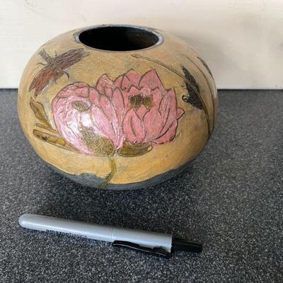Circa 1950 ~ Pair of Cloisonne' Dragonfly & Lotus Blossom