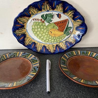 Amora Talavera Oval Plate
