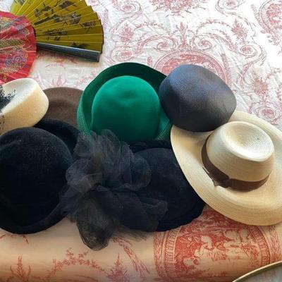 Vintage Hats &Hand  Fans 