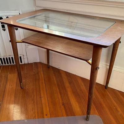 Mid Century Walnut Side/Magazine Table