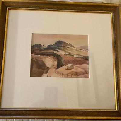 #59 John Whorf Landscape ~Watercolor on paper