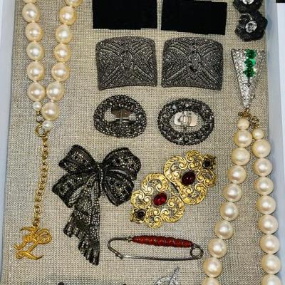 Faux Pearls & French porcelain pin are SOLD