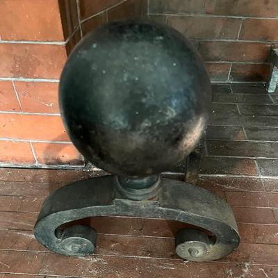 Antique ~ Circa 1910 Cannonball Fire Dogs