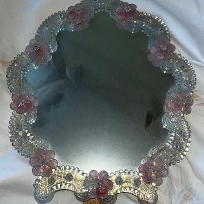 Murano Easel back mirror ~ Archimedes Seguso Italy