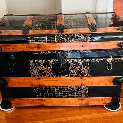 Refinished strapped trunk