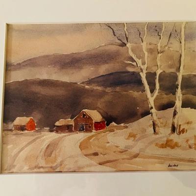 # 59 John Whorf Landscape ~Watercolor on paper