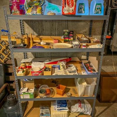 Storage shelves for garage, workshop, or basement