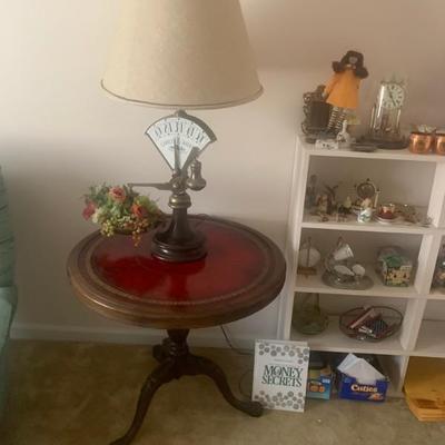 Two leather tables, beautiful condition