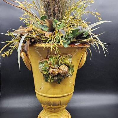 Vietri Handled Urn Vase, Made in Italy