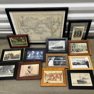 FTH256- Assorted Framed Vintage Pictures 