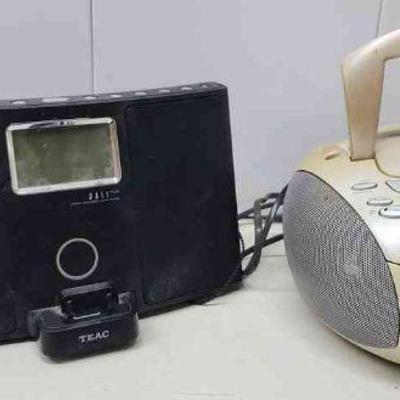 FTH202 - Sony CD Portable CD Player And Teac Clock Radio 