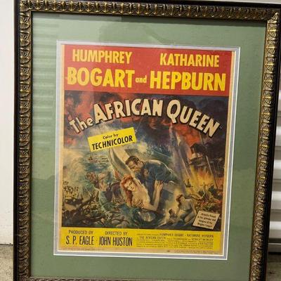 FTH143- Framed 1951 Classic The Aftican Queen Movie Poster 