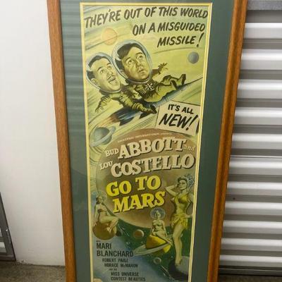 FTH144- 1950 Classic Abbott & Costello Go To Mars Movie Poster