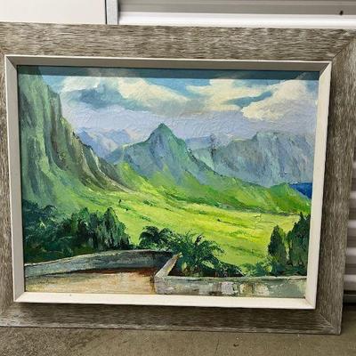 FTH147- Painting On Canvas Of Pali Lookout On Oahu