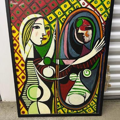 FTH124- Girl Before A Mirror Painting On Canvas