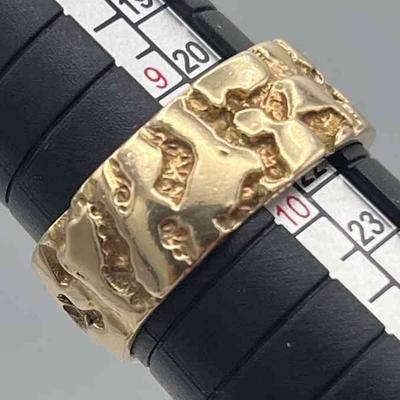 FTH701-Gentleman's 14k Gold Nugget Ring