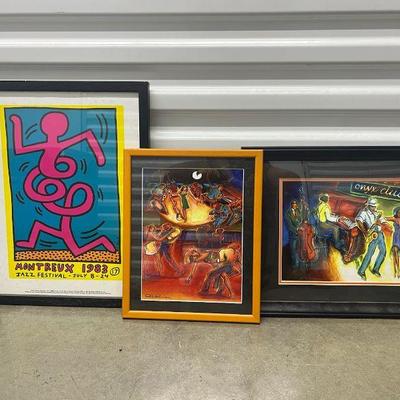 FTH238- (2) Jazz Themed Prints & 1983 Jazz Festival Poster