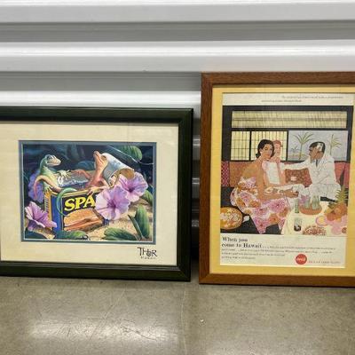 FTH213- Framed Vintage Hawaiian Coca-Cola Poster & Artwork
