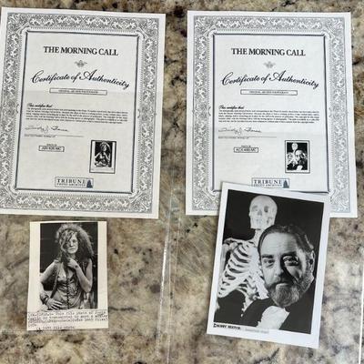 FTH540- (2) Certified Archive Photographs Of Janis Joplin & Sebastian Cabot