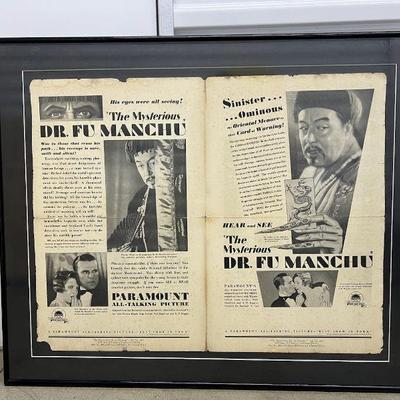 FTH188- Vintage Movie Poster The Mysterious Dr Fu Manchu