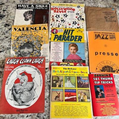 FTH531- Vintage Song Sheets, Vinyl Record And More
