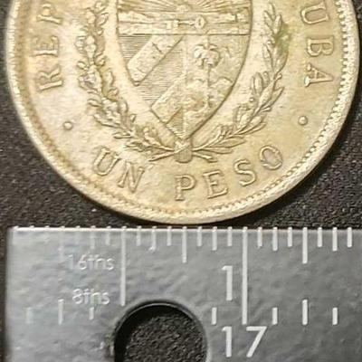 FTH409 - 1932 Cuba One Peso Coin