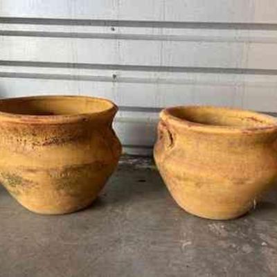 FTH382- (2) Pottery Planter Pots