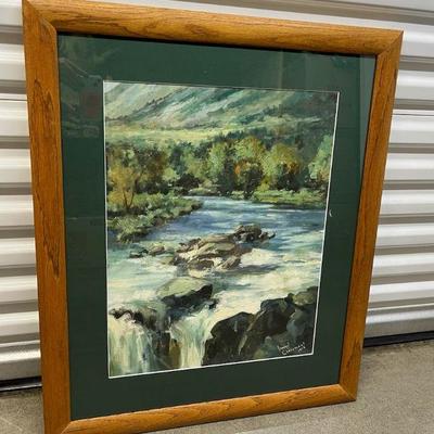 FTH282 Framed Scenic Original? Painting 