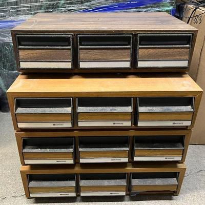 FTH512 Four Wooden Cassette Tape Storage Cases With Tapes